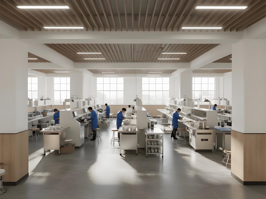 合肥廠房裝修：餐具制品車(chē)間裝修效果分享